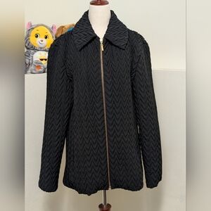 Gallery Black Textured Women's Puffer Jacket